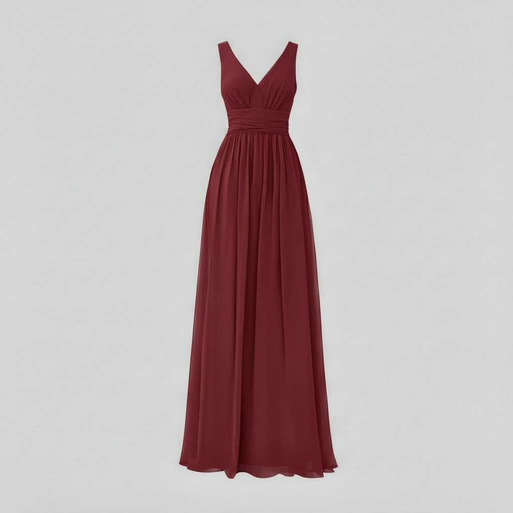 Elegant Maxi Dress | Women's Sleeveless V-Neck Summer Dress