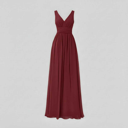 Elegant Maxi Dress | Women's Sleeveless V-Neck Summer Dress