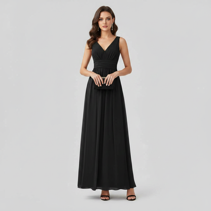 Elegant Maxi Dress | Women's Sleeveless V-Neck Summer Dress