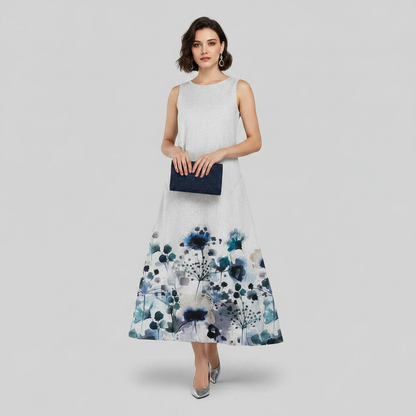 Floral A-Line Midi Dress | Women's Summer Dresses