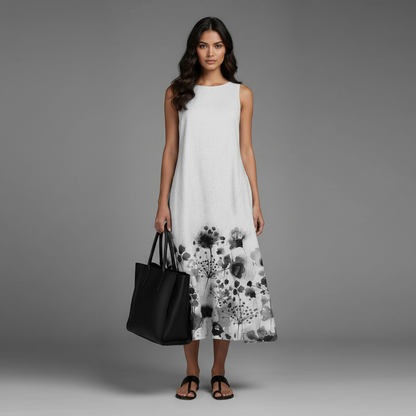 Floral A-Line Midi Dress | Women's Summer Dresses