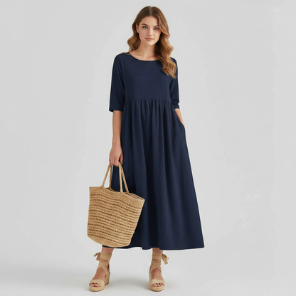 Loose Fit Summer Dress | Midi Style for Women