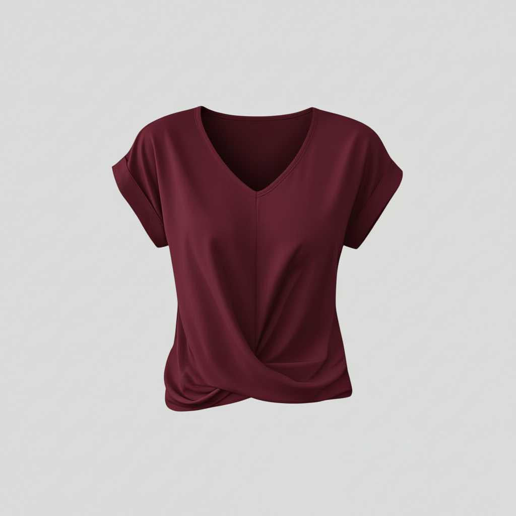 V-Neck Twist Top | Women's Blouse for Casual Summer Wear