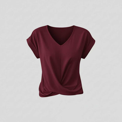 V-Neck Twist Top | Women's Blouse for Casual Summer Wear