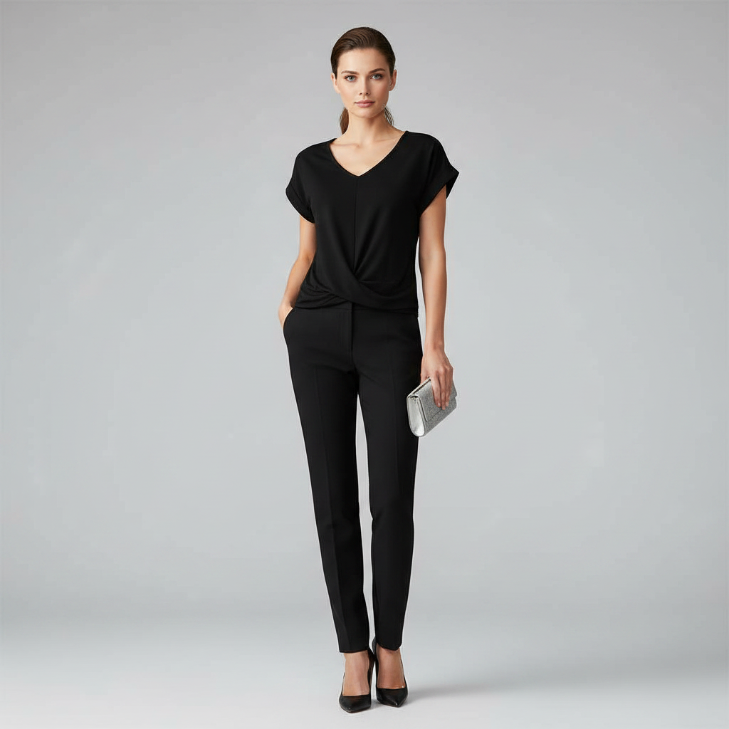 V-Neck Twist Top | Women's Blouse for Casual Summer Wear