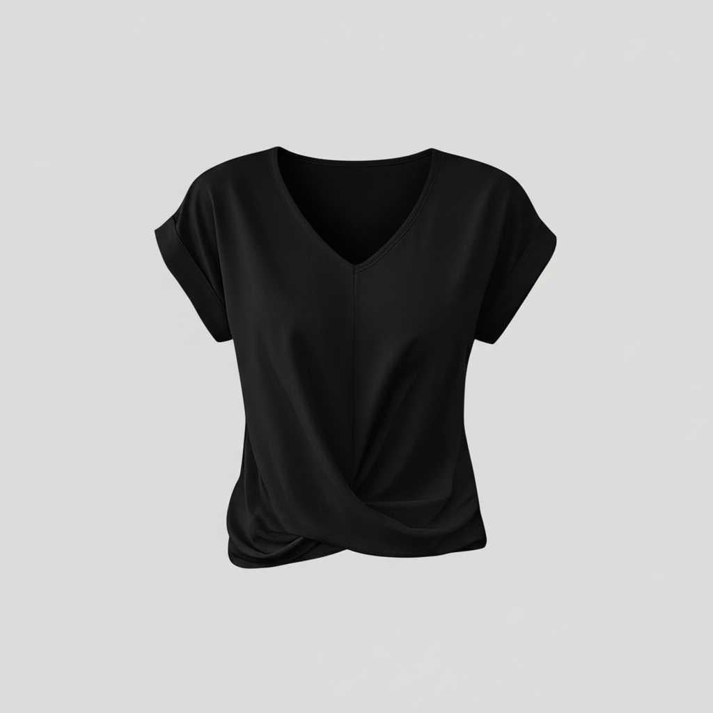 V-Neck Twist Top | Women's Blouse for Casual Summer Wear