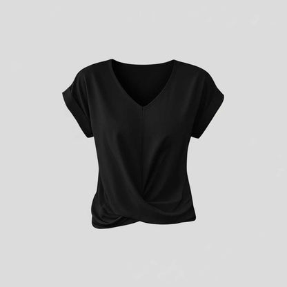 V-Neck Twist Top | Women's Blouse for Casual Summer Wear