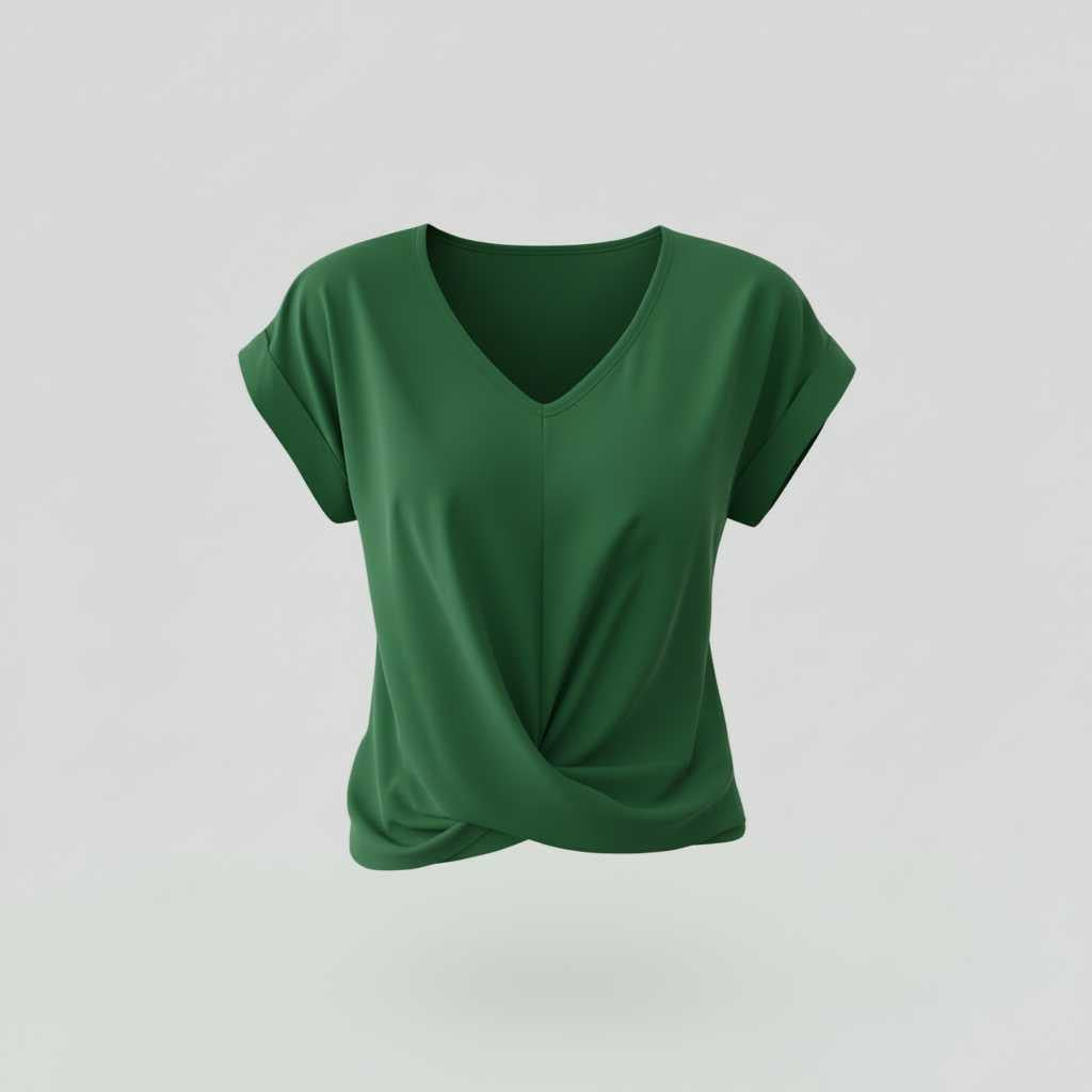 V-Neck Twist Top | Women's Blouse for Casual Summer Wear