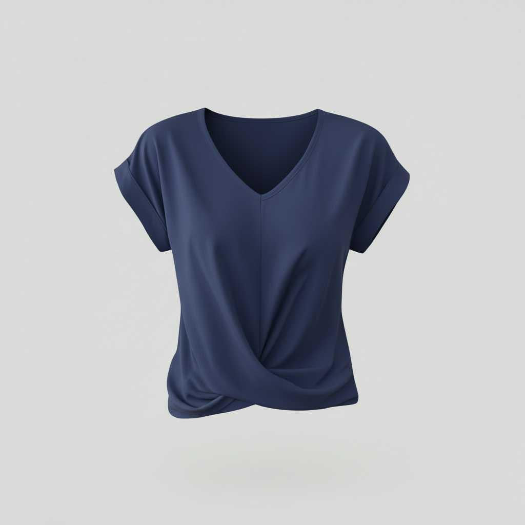 V-Neck Twist Top | Women's Blouse for Casual Summer Wear