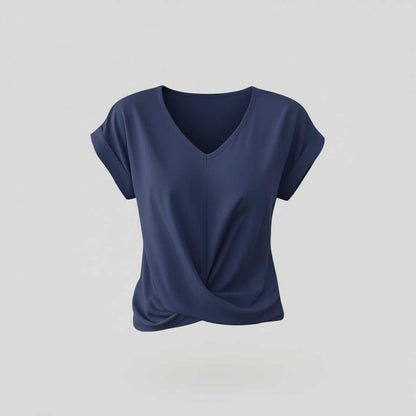 V-Neck Twist Top | Women's Blouse for Casual Summer Wear