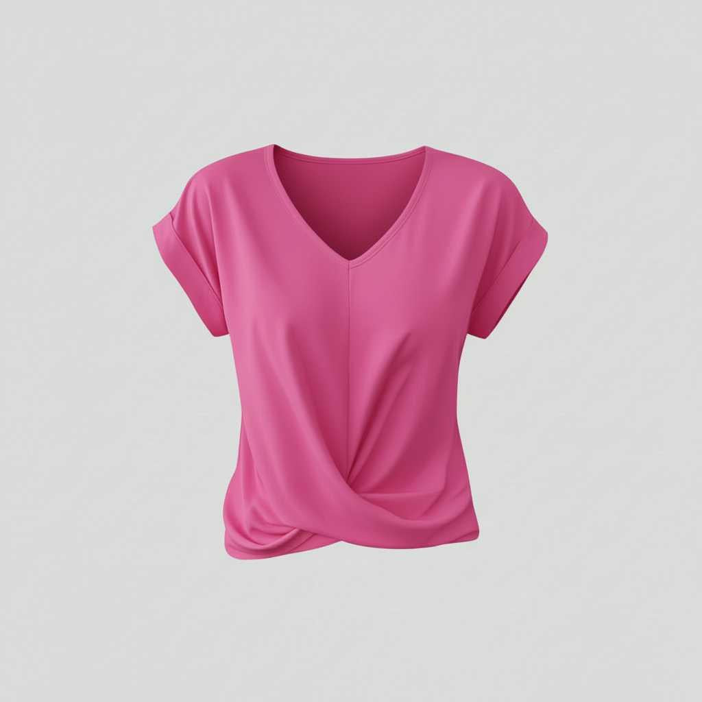 V-Neck Twist Top | Women's Blouse for Casual Summer Wear