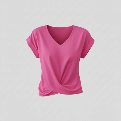 V-Neck Twist Top | Women's Blouse for Casual Summer Wear