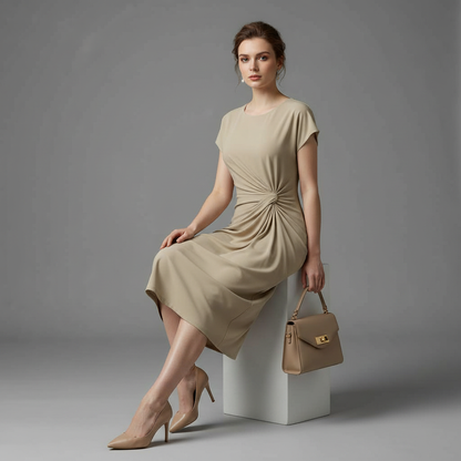 Women's Midi Dress | Short Sleeve Formal Dress