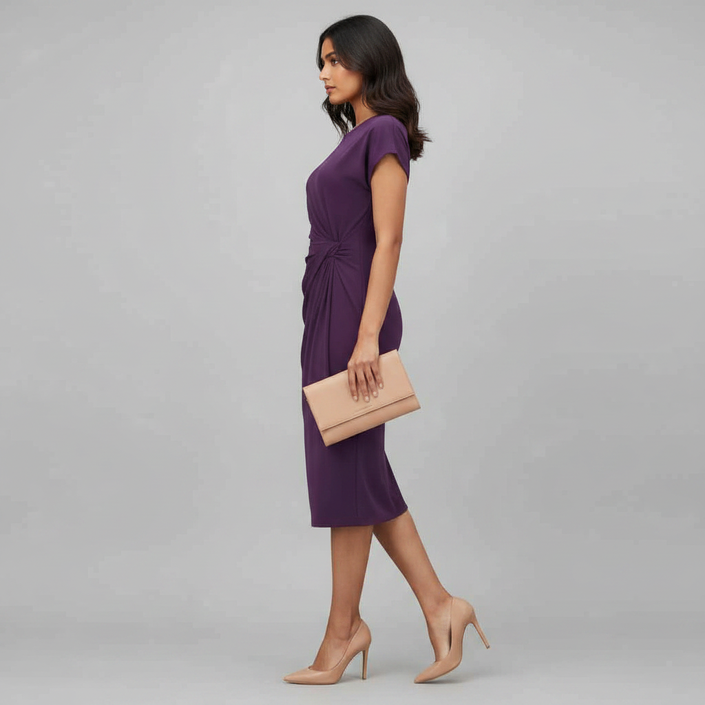 Women's Midi Dress | Short Sleeve Formal Dress