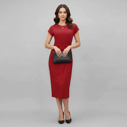 Women's Midi Dress | Short Sleeve Formal Dress