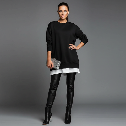 Women's Oversized Sweatshirt | Casual Crew Neck Fashion