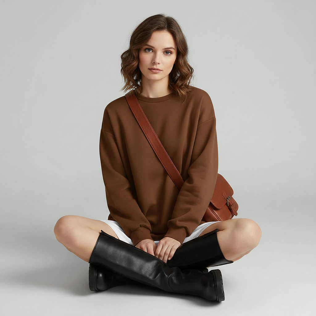 Women's Oversized Sweatshirt | Casual Crew Neck Fashion