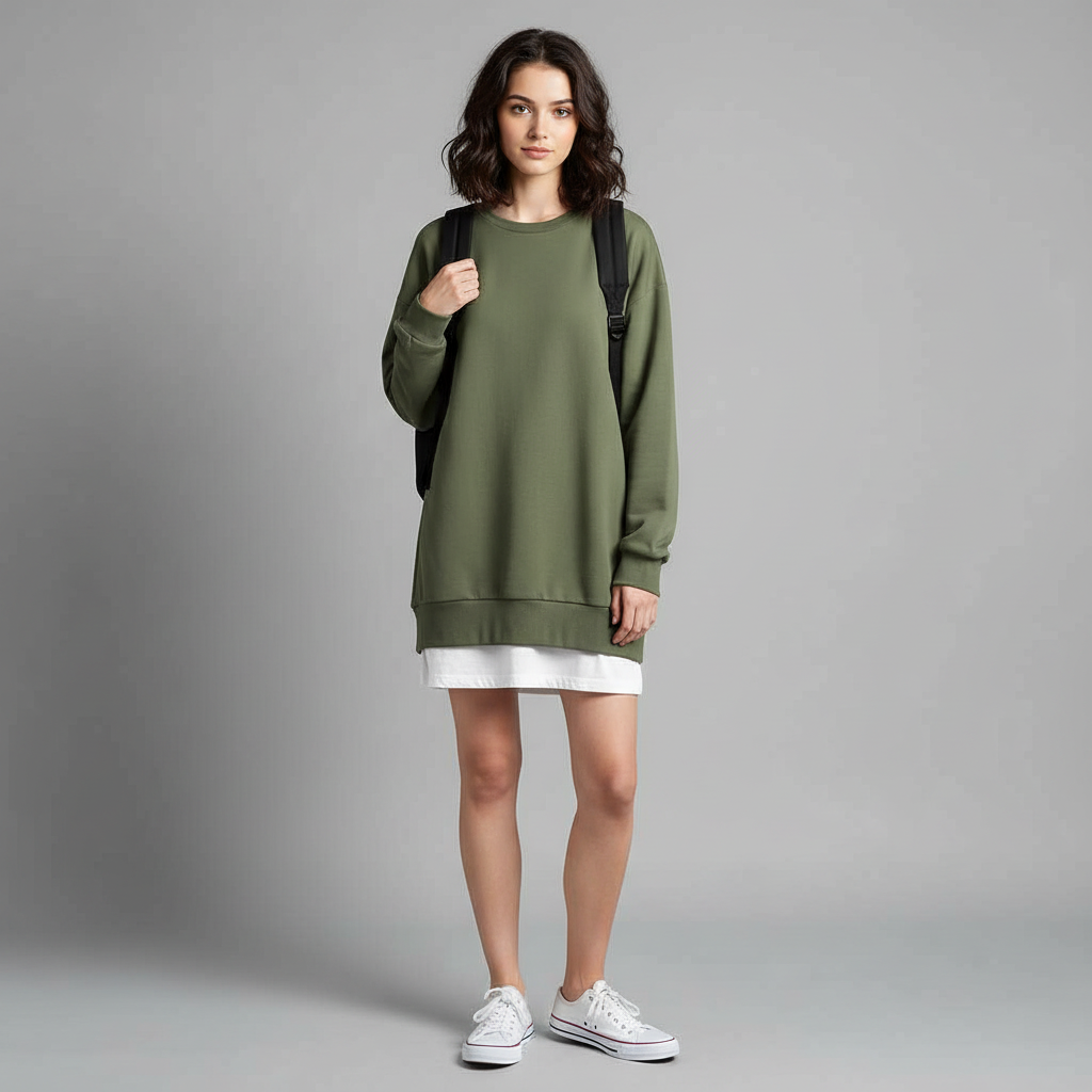 Women's Oversized Sweatshirt | Casual Crew Neck Fashion