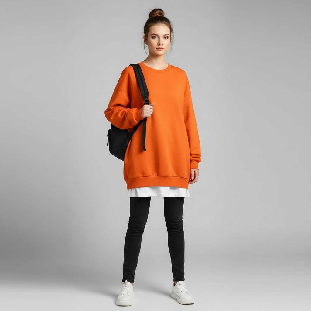 Women's Oversized Sweatshirt | Casual Crew Neck Fashion