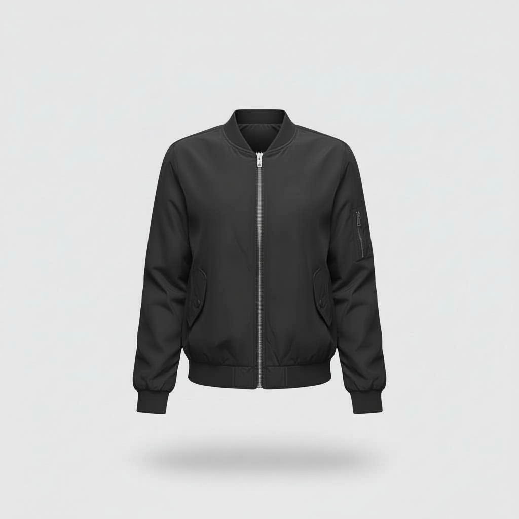 Women's Short Bomber Jacket | Slim Fit Stylish Zipper Design