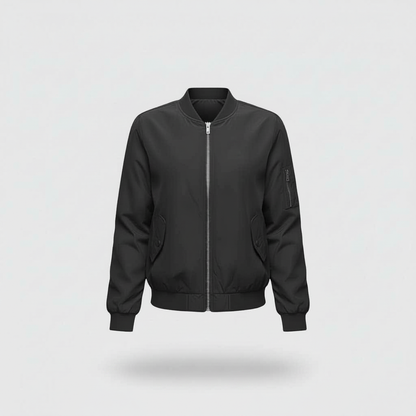 Women's Short Bomber Jacket | Slim Fit Stylish Zipper Design