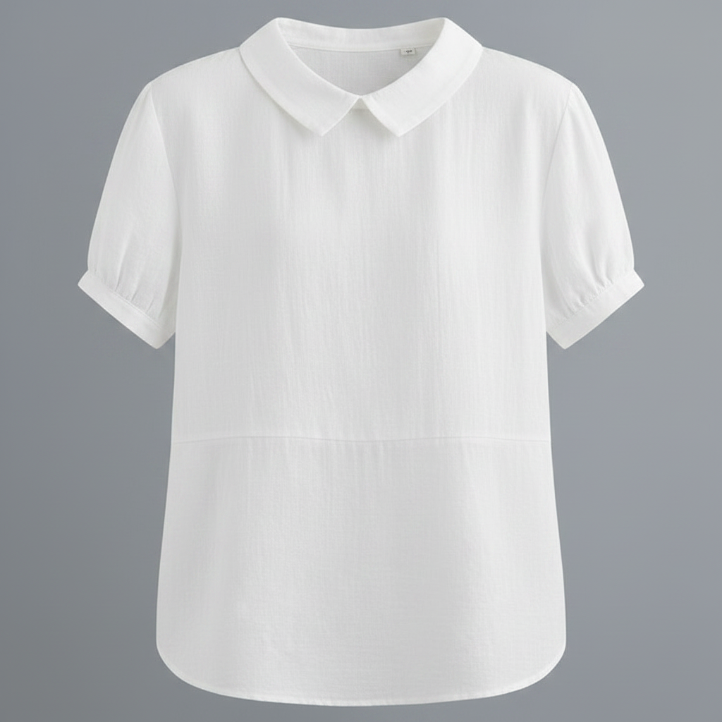 Women's White Blouse | Casual Collared Top for Effortless Style