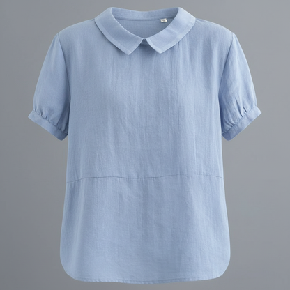 Women's White Blouse | Casual Collared Top for Effortless Style