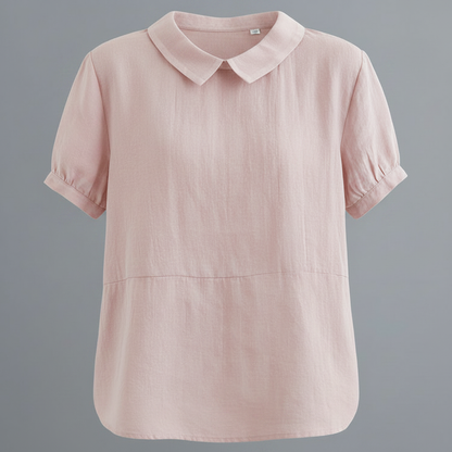 Women's White Blouse | Casual Collared Top for Effortless Style