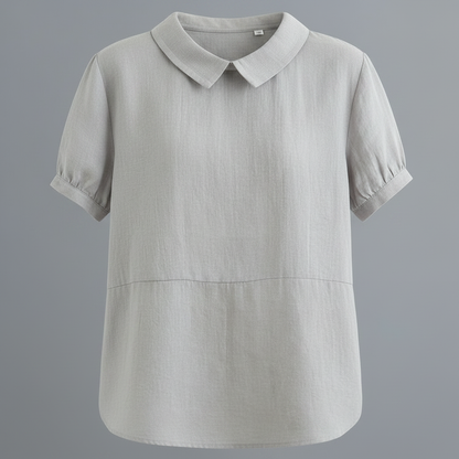 Women's White Blouse | Casual Collared Top for Effortless Style