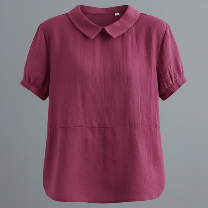 Women's White Blouse | Casual Collared Top for Effortless Style