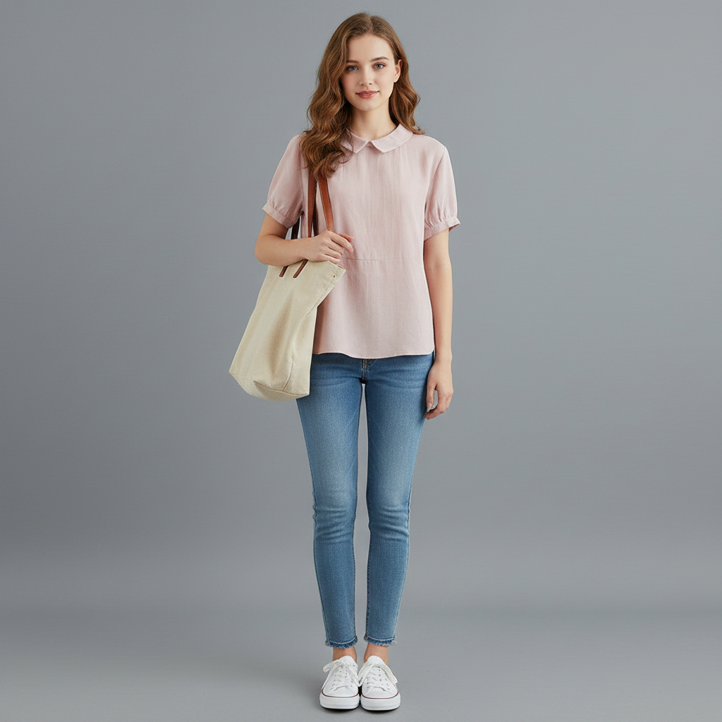 Women's White Blouse | Casual Collared Top for Effortless Style